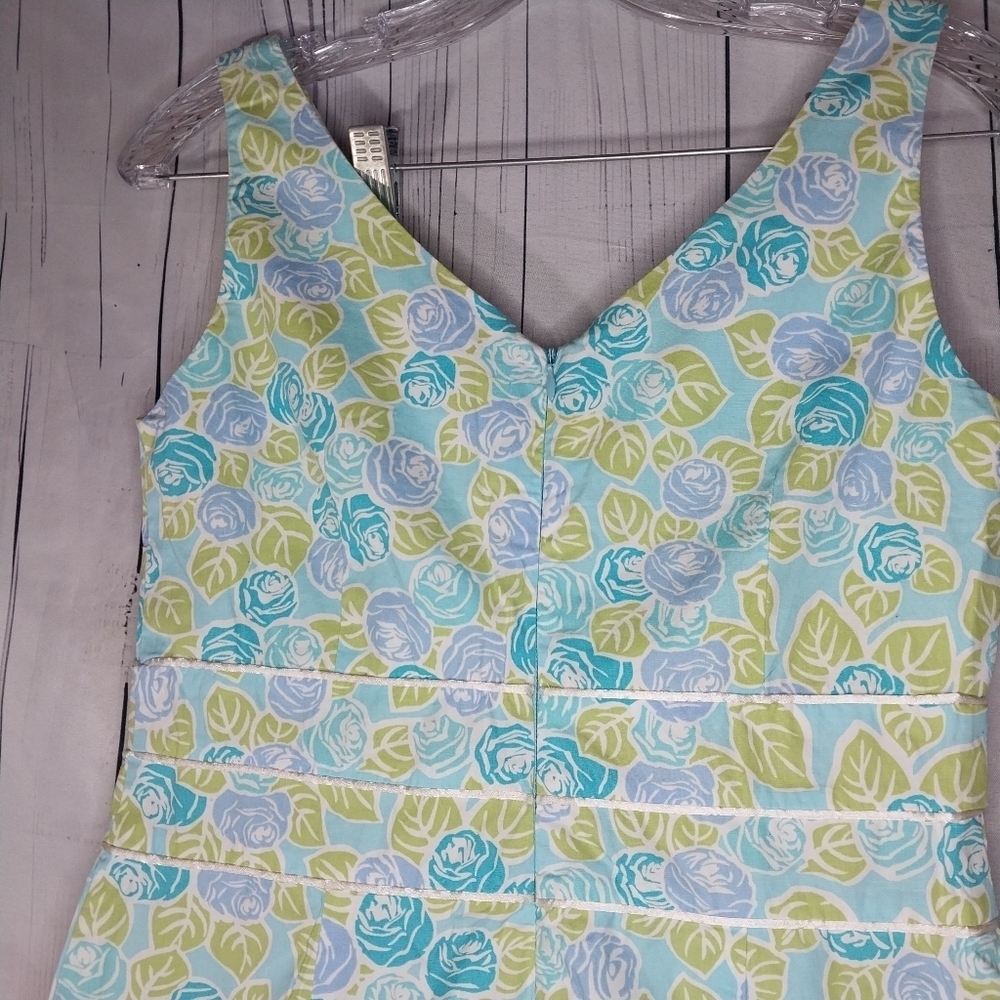 Tahiti Reef Club Preppy Classic Coastal Modest Sleeveless Cotton Sheath Dress - Picture 10 of 14